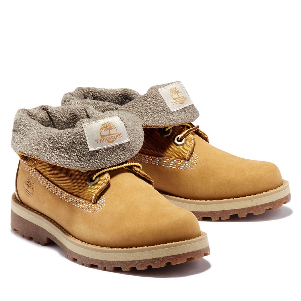 Timberland Αθλητικα Παπουτσια Παιδικα Καφε - Junior Courma Roll-Top Boots - Greece 1058473-CZ